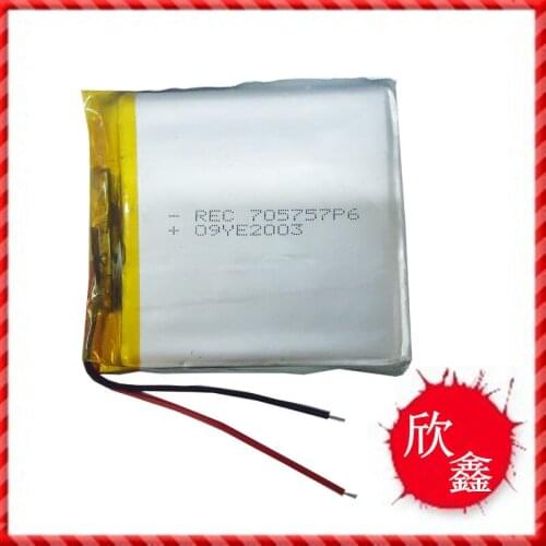 3.7V polymer lithium battery 705757 2500mah navigation recorder LED flat battery