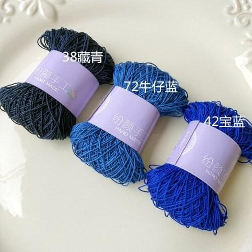 Micro-hook shuttle knitting Temari ball novice practice No.8 linen lace thread hand winding ball solid color series 1