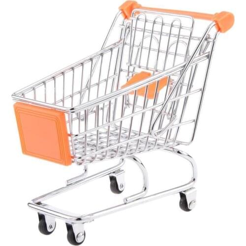 Cute Mini Shopping Cart Supermarket Handcart Storage Decor Wonderful Office For Children Home Toy Kids Gift Toy N7Z6