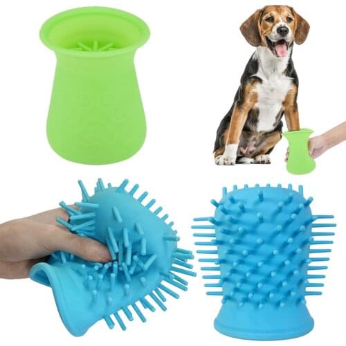 Pet Dog Foot Washer Soft Silicone Washing Foot Massage Bucket Puppy Paw Cleaner Puppy Cleaning Hair Brush Massage Scrabber