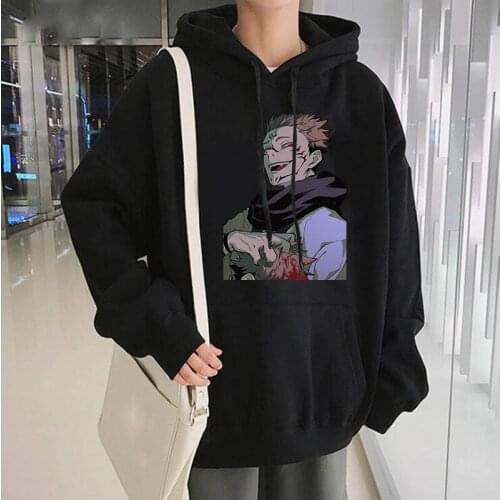 Two-dimensional Animation Creative Printing Hooded Sweater Mens Hoodie Sweatshirt Pullover Hoodie Oversized Couple Hoodie Top