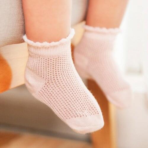 5 Pairs Baby Socks Boys Girls Cotton Mesh Summer Breathable Grip Kids Socks No Show Newborn Infant Toddler Floor Socks Accessory