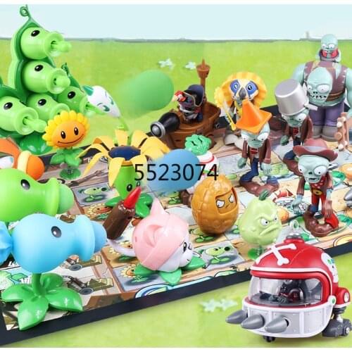 Plants VS Zombies PeaShooter shooting Zombie Soft Silicone Action Figure Toys Ejection Anime Childrens Dolls No Box gift