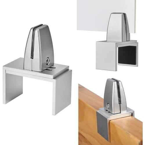 Silver Sneeze Guard Clamp Support Office Desk Partition Holder Adjustable Table Securing Screen Clip CNIM Hot