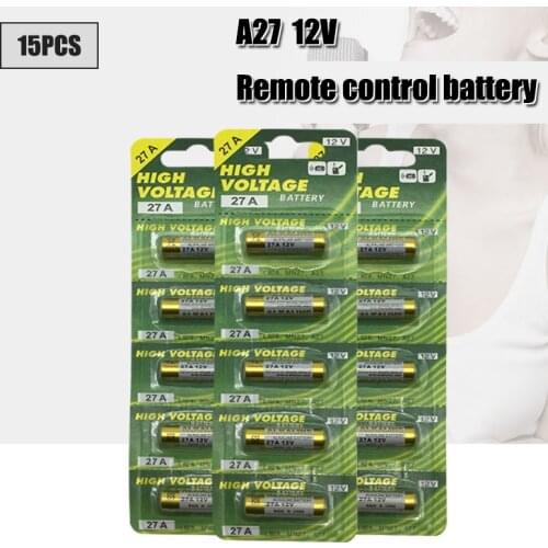 15pcs 12V 27A Alkaline battery G27A MN27 MS27 GP27A A27 L828 V27GA ALK27A A27BP K27A VR27 R27A For Doorbell alarm remote control