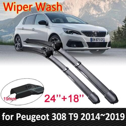 Car Wiper Blades for Peugeot 308 T9 2014 2015 2016 2017 2018 2019 MK2 Front Window Windscreen Windshield Wipers Car Goods