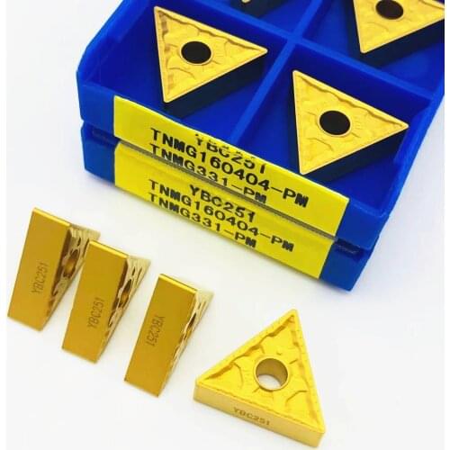 Lathe tools TNMG160404 YBC251 TNMG 160404 PM YBC251 Carbide turning inserts Stainless steel lathe tool parts TNMG 160404 parts