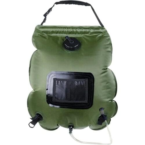 Outdoor Solar Shower Bag 20L Foldable Water Storage Bag Portable Shower Water Bag Mountaineering Bath Hot Water Bag