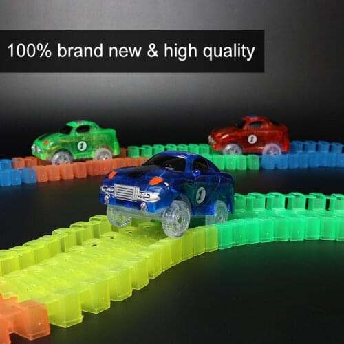 DIY Universal Accessories Miraculous Glowing Race Track Bend Flex Flash in the Dark Assembly Car Racing Tracks Toys for Children