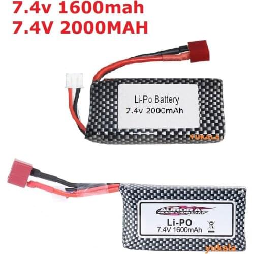 XINLEHONG 9125 Remote Control Car Spare Parts 2S 7.4V 1600mah 2000mah Lipo Battery XLH 9125 battery 1600mah 7.4 V