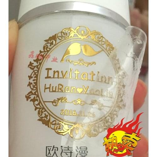 Custom computer telephone thin gold silver metal label adhesive stickers OEM free shipping luxury metallic foil metal sticker