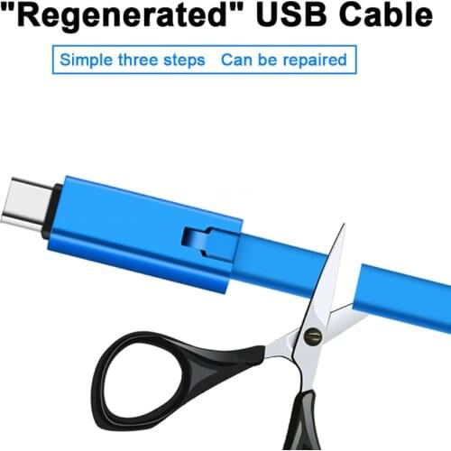 Renewable USB Cable Type C Cable Tape C USB C Charging Wire Mobile Phone Line for Samsung S10 9 Note 8 Xiaomi 10 Pro Redmi K30