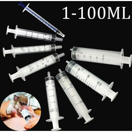 1-5pcs 1ml/2ml/5ml/10ml/20ml/30ml/50ml/100ml Sampler plastic syringe nutrient hydroponic nutrient measuring tool (no needle)