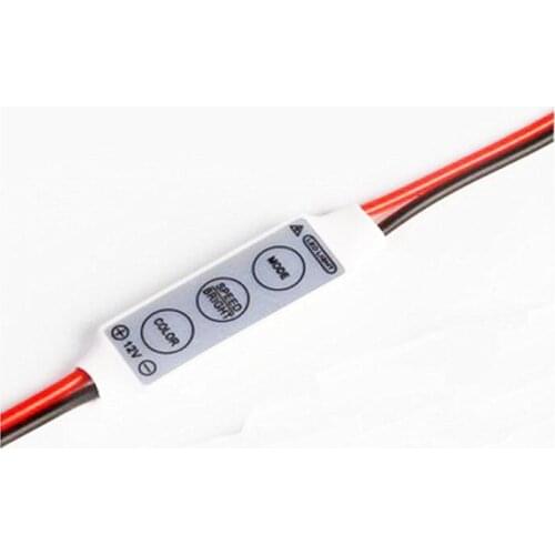 10Pcs/Lot 12V Mini 3 Keys Single Color LED Dimmer for SMD 3528 5050 LED strip light