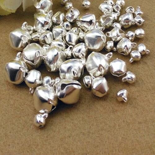100-500PCS Small Jingle Bells Iron Loose Beads DIY Craft For Festival Party Christmas Tree Hanging Pendant Jewelry Findings