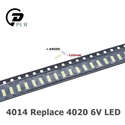 2000PCS 4014 4020 CHIP-2 SMD LED Beads Cold white 1W 6V 150mA For TV LCD Backlight