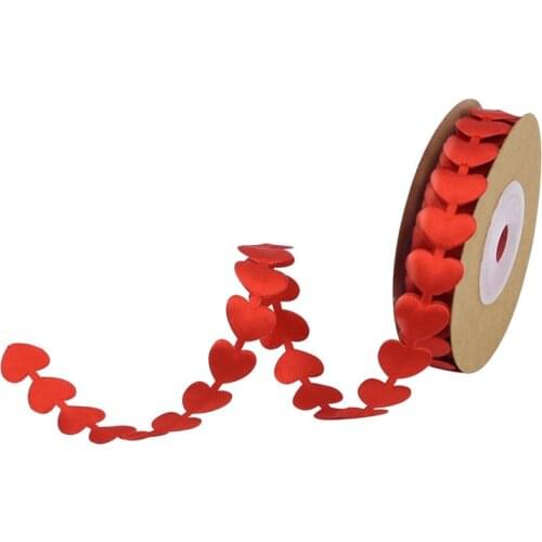 5 Meters/roll 15mm Ultrasonic Embossed Love Five-pointed Star Ribbon Wedding Decoration Lover Gift Wrapped Handwork Diy Ribbon