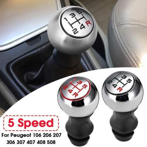 5 Speed 6 Speed Car MT Gear Shift Knob Lever Shifter Handle Stick For Peugeot 106 206 306 406 107 207 307 407