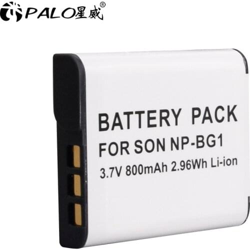 PALO 3.7V 800mAh NP-BG1 Battery NP BG1 NPBG1 Batteries FG1 DSC W120 W125 W130 W150 W170 W200 W210 W220 W230 W290 T20 T100 HX30