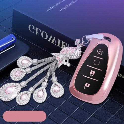 Car Key Cover Protection Case Shell Soft TPU For Chevrolet Camaro Bolt Cruze Malibu 2016-2019 Auto Keychain Car Key Covers