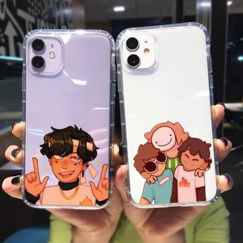 Cute Dream Smp Anime Phone Case For iPhone 12 Pro XS MAX 11 XR 7 SE 2020 X 8 6s Plus Shockproof Clear Soft Silicone Cover Fundas