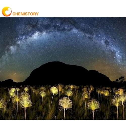 CHENISTORY5D Diamond Painting Diy Full Drill Dandelion Landscape Square Diamond Embroidery Cross Stitch Diamond Mosaic Decor Art