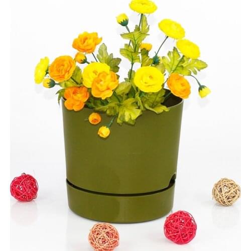 EminHome Begonia flower pot 25 cm 9 lt plastic box shockproof tray home garden plant home table decoration superior quality
