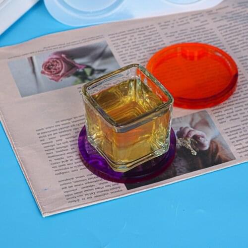 Coaster Molds for Resin Casting Epoxy Resin Molds Silicone Great for Making Coasters DIY Resin Artwork Home Decor U90F