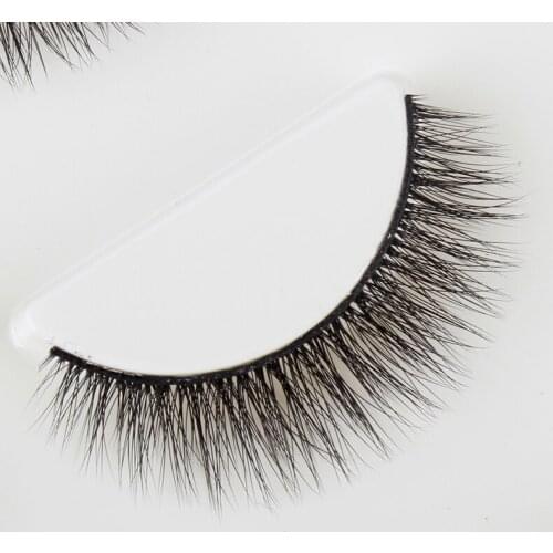 Top sale 3 Pairs Transparent False Eyelashes Messy Cross Thick Natural shorter Fake Eye Lashes Makeup Bigeye False Eye Lashes