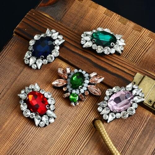 1 Piece High Quality Patches for Clothes Sew on Rhinestone Beads Applique for Jackets Bags Shoes Beads Patches