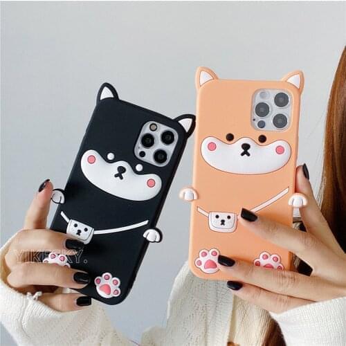 Chic Style 3D Cartoon Bag Dog Silicon Soft Phone Case for Huawei Nova 5T 5 5i 3 3i 4 4E 6 7 Pro SE Rubber Cover