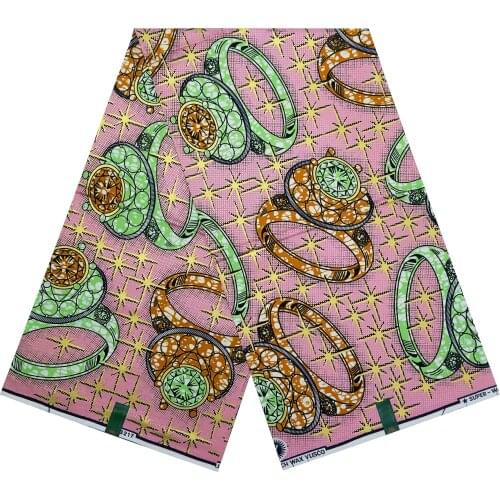 Veritable Wax Ankara Grand Gold Wax Printed Fabric 100%Cotton Real High Quality African Sewing Material By The Yards For Dress