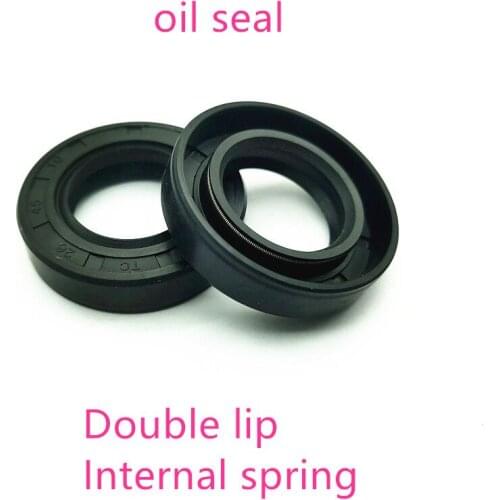 NBR framework oil seal TC60 62 65*78*8 9 10 12 13mm double lip with clamp spring