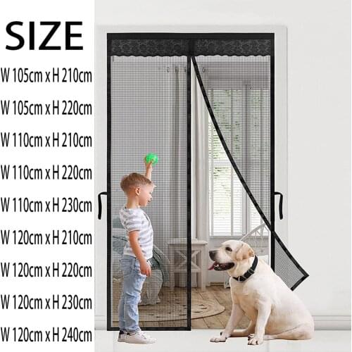 Anti-mosquito curtain door, magnetic automatic closing curtain door, heavy-duty mesh screen door, fiberglass screen door