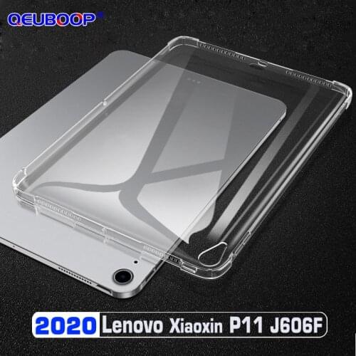 Clear tablet case For Lenovo Tab P11 J606F 11 inch TB J606N J606L Drop Resistant case slim TPU case silicone back cover Funda