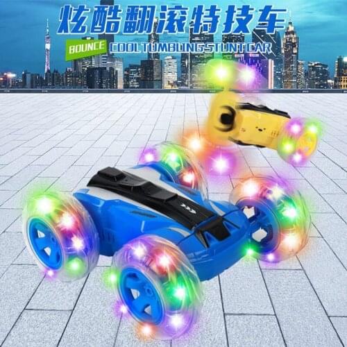 RC Car 360 Degree Roll Double Sided Stunt Car High Speed Rotating Toy Car Cool colorful led light Childrens Toy stunt Car