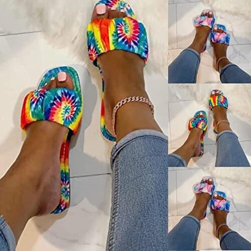 Sandals 2021 Summer Fashion Indoor Outdoor Flip-Flops Flat Slippers Open Toe Comfy Print Beach Roman Shoes Flip Flop босоножки