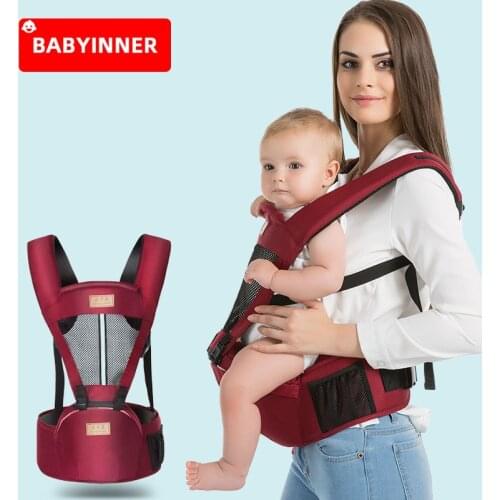 Babyinner 0-48 M Baby Carrier Sling Wrap Ergonomic Backpack Breathable Kangaroo Hip-seat for Baby Carrier Waist Stool 25kg