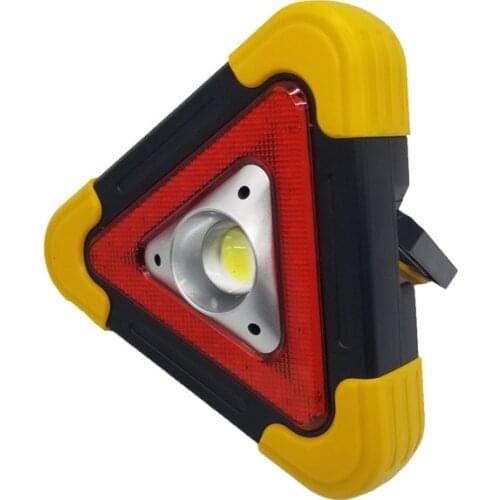 Solar USB Charging Car Triangle Warning Light COB Highlight Flood Light Wild Camping Light Outdoor Portable Traffic Light