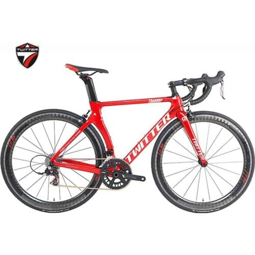 700C Carbon Road Bike TWITTER Thunder 22 Speed Road Bike Carbon Frame Fork Carbon Wheel Complete Racing Bicycle Ultra Light