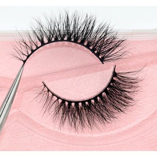 Visofree New Arrival eyelashes handmade natural make up False eyelashes glitter packing 1 pair box make up 3D Mink Lashes M56