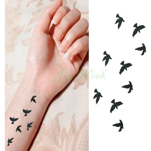 Waterproof Temporary Tattoo Sticker fly birds tattoo fresh small size girl tatto stickers flash tatoo fake tattoos