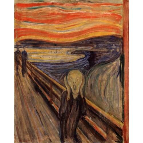 High quality Oil painting Canvas Reproductions The Scream (1893) by Edvard Munch Painting hand painted