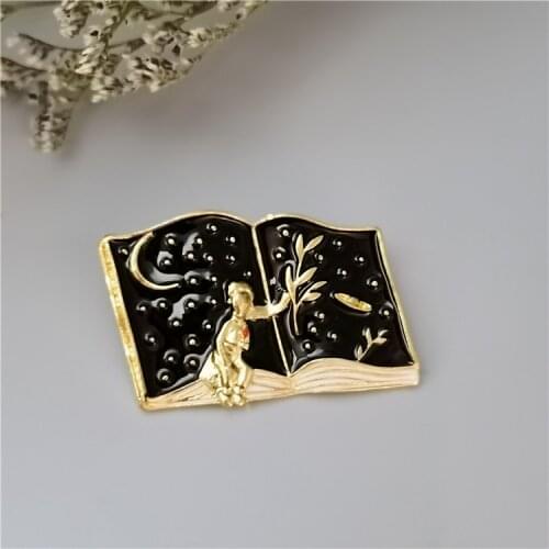 Ways is a fairy tale book stars brooch alloy drip enamel brooch elegant clothing accessories xionghua female pin