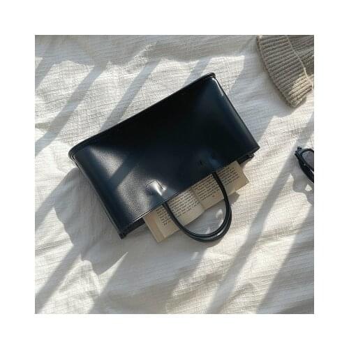 Women 2021 spring summer white brown black top-handle handbag for female Japan Korean style trend shoulder bag