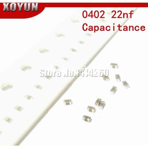 100pcs 0402 22nf 223K 22000pf 50V X7R 10% SMD ceramic capacitor MLCC Free shipping