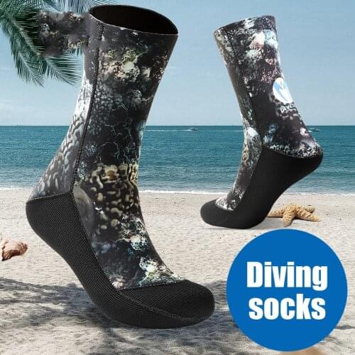 3mm Neoprene Diving Shoes Camouflage Fishing Boots Keep Warm Underwater Hunting Spearfishing Swimming Socks Surfing Beach Shoes