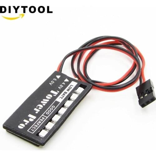 4.8v 6v 7 LED RC Model Receiver Battery Voltage Indicator Car auto