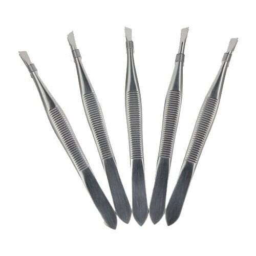 5Pcs/Set Chrome Plated Best Rated Cheap Stainless Steel Hair Eyebrow Eye Brow Tweezer For Women Girl