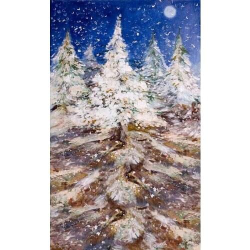 5x7 Christmas Photography Background Newborn White Snow Ice Blue Red Star Backdrop for Xmas Party Family Photo Booth Props